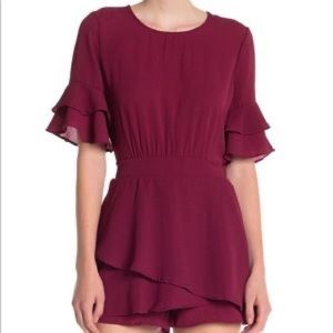 Max + Ash Deep Red Romper